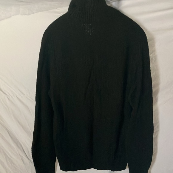 Banana Republic: Black Button collared Knit Sweater- Cotton Blend- L - Picture 11 of 14